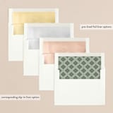 "Six" - Retired Holiday Cards in Sage by Melanie Kosuge - Envelope Liners