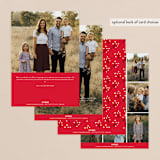 "HINTERLAND" - Retired Holiday Cards in Crimson by Melanie Kosuge - Back of Card