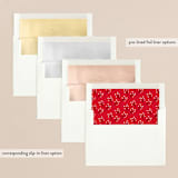 "HINTERLAND" - Retired Holiday Cards in Crimson by Melanie Kosuge - Envelope Liners