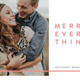 "Modern Merry" - Retired Holiday Cards in Posey Peach by Grace Cobb - Close-Up