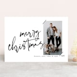 "Scripted Greeting" - Retired Holiday Cards in Ink by Susan Zinader - Front