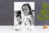 "Classic Label" - Retired Holiday Cards in Persimmon by Laura Condouris - Front