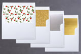 "Classic Label" - Retired Holiday Cards in Persimmon by Laura Condouris - Envelope Liners
