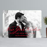 "New Mr. & Mrs." - Retired Holiday Cards in Rose by Beth Murphy - Front