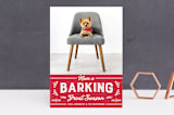 "barking great season" - Retired Holiday Cards in Red Apple by Lori James - Front