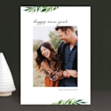 "Minimal Greenery" - Retired Holiday Cards in Pine by Monika Torun - Front