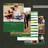 "Minimal Greenery" - Retired Holiday Cards in Pine by Monika Torun - Back of Card