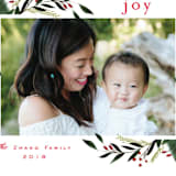 "VERDOR" - Retired Holiday Cards in Cardinal by Melanie Kosuge - Close-Up