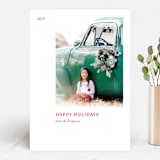 "Leaflet" - Retired Holiday Cards in Crimson by Jack Knoebber - Front