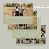 "Soft Greenery" - Retired Holiday Cards in Sage by Susan Moyal - Back of Card