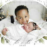 "Soft Greenery" - Retired Holiday Cards in Sage by Susan Moyal - Close-Up