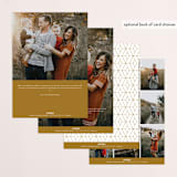 "Modern Signature" - Retired Holiday Cards in Ochre by Ana Sharpe - Back of Card