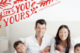 "To You and Yours" - Retired Holiday Cards in Crimson by Tanya Lee of Frooted Design - Close-Up