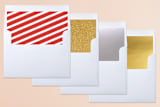 "To You and Yours" - Retired Holiday Cards in Crimson by Tanya Lee of Frooted Design - Envelope Liners