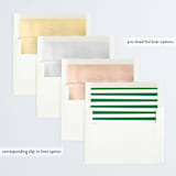"Tiny Trees" - Retired Holiday Cards in Balsam Fir by Melissa Egan of Pistols - Envelope Liners