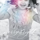 "Merry And Light" - Retired Holiday Cards in Rainbow by Maria Hilas-Louie - Close-Up