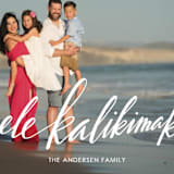 "Modern Mele Kalikimaka" - Retired Holiday Cards in Snow by Jamie Schultz Designs - Close-Up