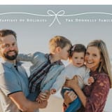 "tied in a bow" - Retired Holiday Cards in Linen by Erin Deegan - Close-Up