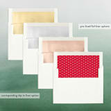 "tied in a bow" - Retired Holiday Cards in Linen by Erin Deegan - Envelope Liners