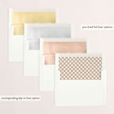 "Christmas Waltz" - Retired Holiday Cards in Copper by Jula Paper Co. - Envelope Liners