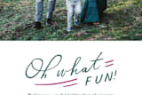 "Oh So Much Fun" - Retired Holiday Cards in Hunter by Meg Gleason - Close-Up