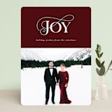 "Elegantly Stated" - Retired Holiday Cards in Maroon by Ekko Studio - Front