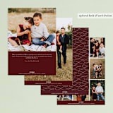 "Elegantly Stated" - Retired Holiday Cards in Maroon by Ekko Studio - Back of Card