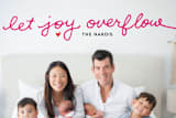 "Let Joy Overflow" - Retired Holiday Cards in Bright Magenta by Tanya Lee of Frooted Design - Close-Up