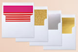 "Let Joy Overflow" - Retired Holiday Cards in Bright Magenta by Tanya Lee of Frooted Design - Envelope Liners