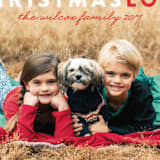 "Christmas Love" - Retired Holiday Cards in Cherry by Snow and Ivy - Close-Up