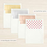 "Love, Us" - Retired Holiday Cards in Santa's Suit by Up Up Creative - Envelope Liners
