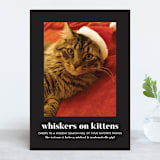 "Whiskers on Kittens" - Retired Holiday Cards in Licorice by Erika Firm - Front