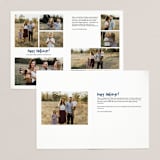 "Snow Somewhere Else" - Retired Holiday Cards in Marine by Lehan Veenker - Interior Options
