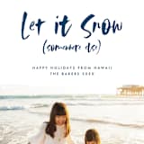 "Snow Somewhere Else" - Retired Holiday Cards in Marine by Lehan Veenker - Close-Up