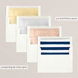 "Snow Somewhere Else" - Retired Holiday Cards in Marine by Lehan Veenker - Envelope Liners