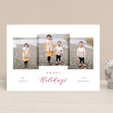 "Delightful Trio" - Retired Holiday Cards in Cherry by Hooray Creative - Front