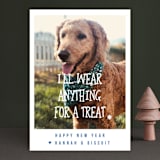 "Treats" - Retired Holiday Cards in Sky Blue by Kampai Designs - Front