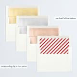 "Naughty or Nice" - Retired Holiday Cards in Berry by Holly Whitcomb - Envelope Liners