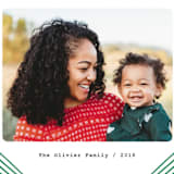 "Tribal Holiday" - Retired Holiday Cards in Shamrock by Iba Aziz - Close-Up