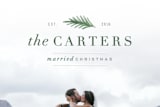 "Married Christmas Sprig" - Retired Holiday Cards in Evergreen by Hooray Creative - Close-Up
