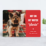 "The Fuzz" - Retired Holiday Cards in Ruby by Laura Hankins - Front
