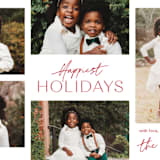 "Signature Collage" - Retired Holiday Cards in Cherry by Jessica Williams - Close-Up