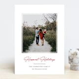 "Simple Sentiment" - Retired Holiday Cards in Cranberry by Jessica Williams - Front