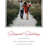 "Simple Sentiment" - Retired Holiday Cards in Cranberry by Jessica Williams - Close-Up