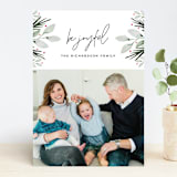 "Joyful Florals" - Retired Holiday Cards in Winter Pine by Anupama - Front
