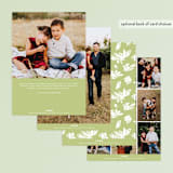 "Winter Ferns Wreath" - Retired Holiday Cards in Wintergreen by Yao Cheng Design - Back of Card