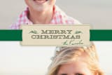 "Christmas Ribbon" - Retired Holiday Cards in Shamrock by Ann Gardner - Close-Up