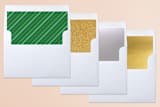 "Christmas Ribbon" - Retired Holiday Cards in Shamrock by Ann Gardner - Envelope Liners
