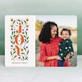 "Floral Joy" - Retired Holiday Cards in Pumpkin by Joanne James - Front