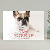 "Treat Yo'self" - Retired Holiday Cards in Berry by Lauren Chism - Front
